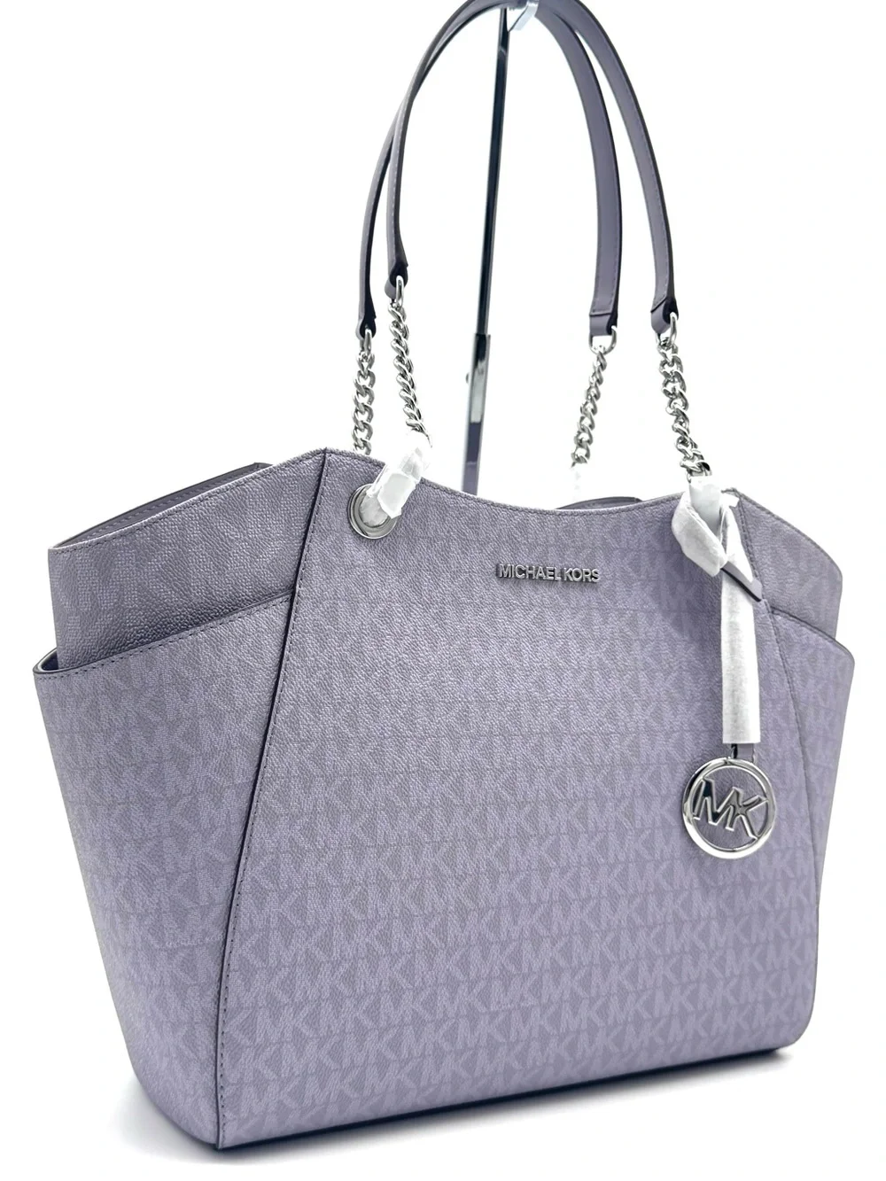 Michael Kors Jet Set Large Signature Logo Shoulder Bag - Lilac